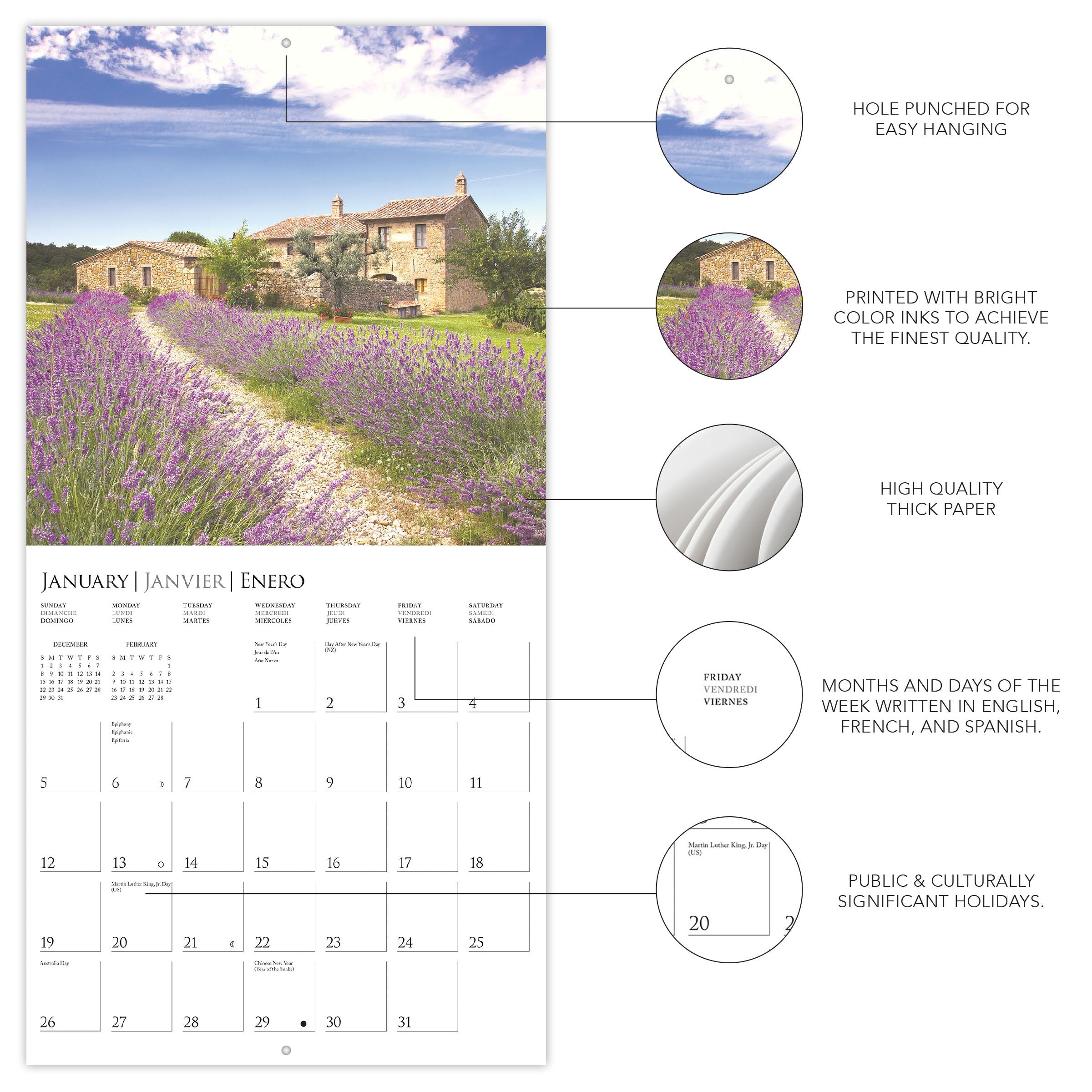 Provence 2025 Wall Calendar    