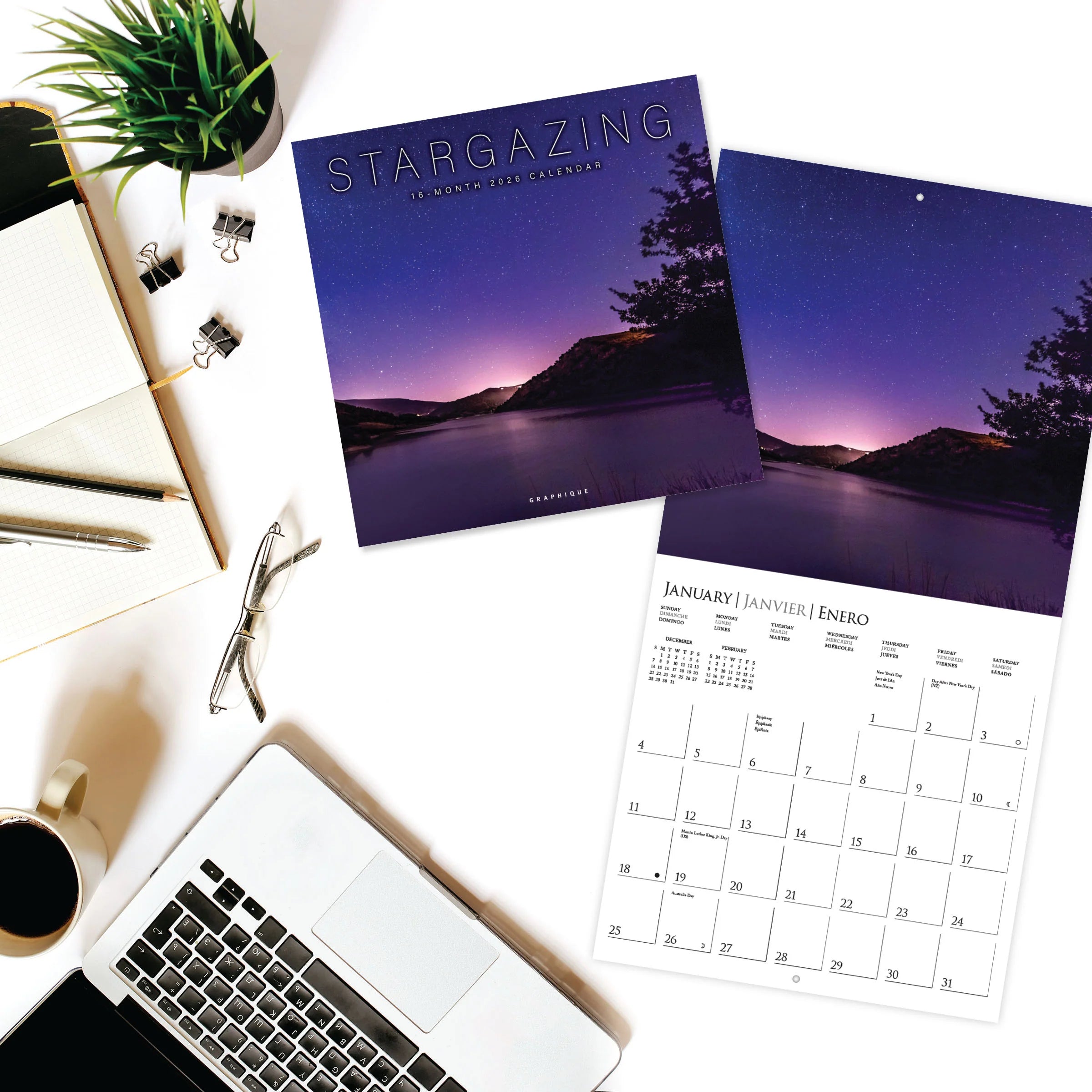 Stargazing 2026 Wall Calendar