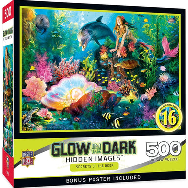 Secrets of The Deep 500 Piece Glow In The Dark Puzzle