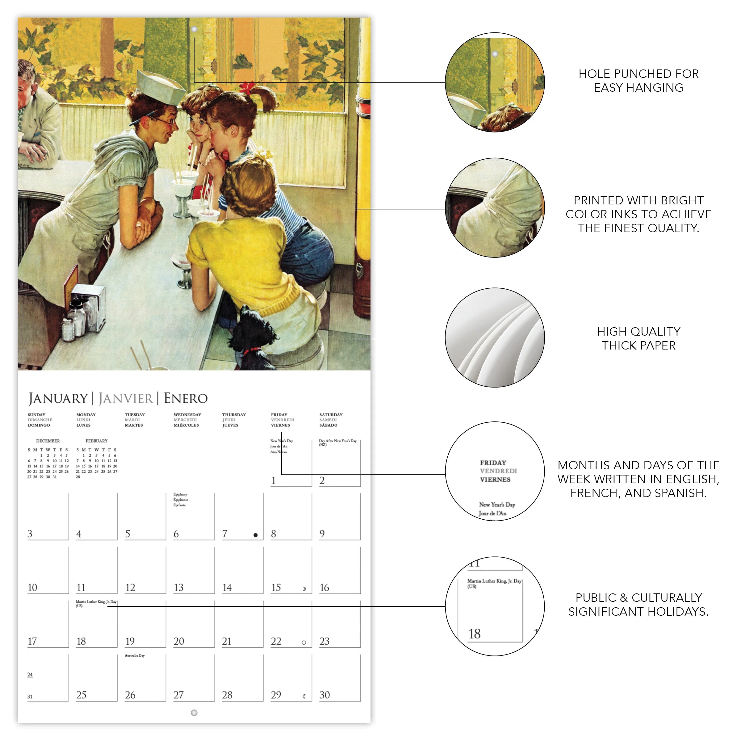 GRPH The Saturday Evening Post 2027 Mini Wall Calendar