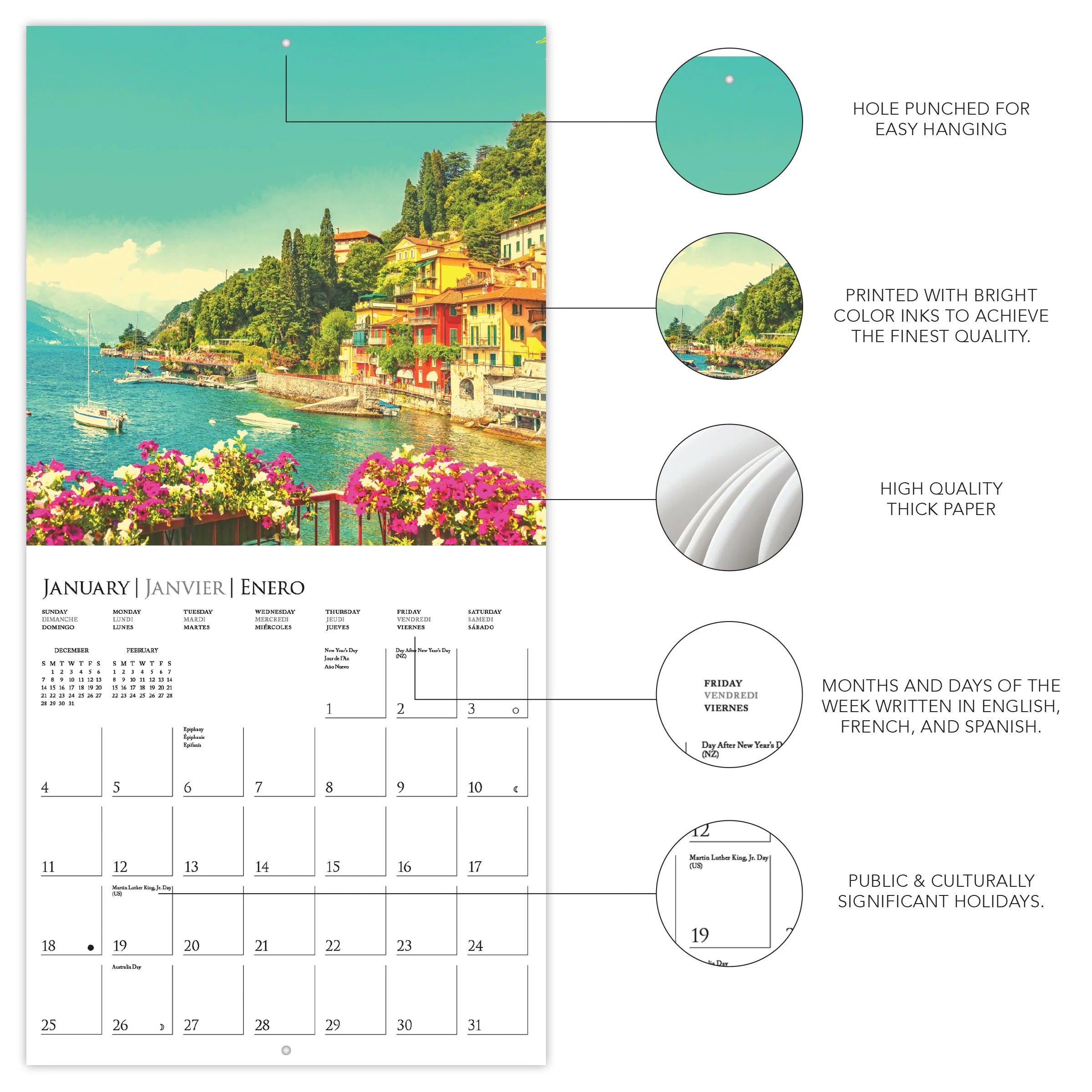 Italia 2026 Mini Wall Calendar