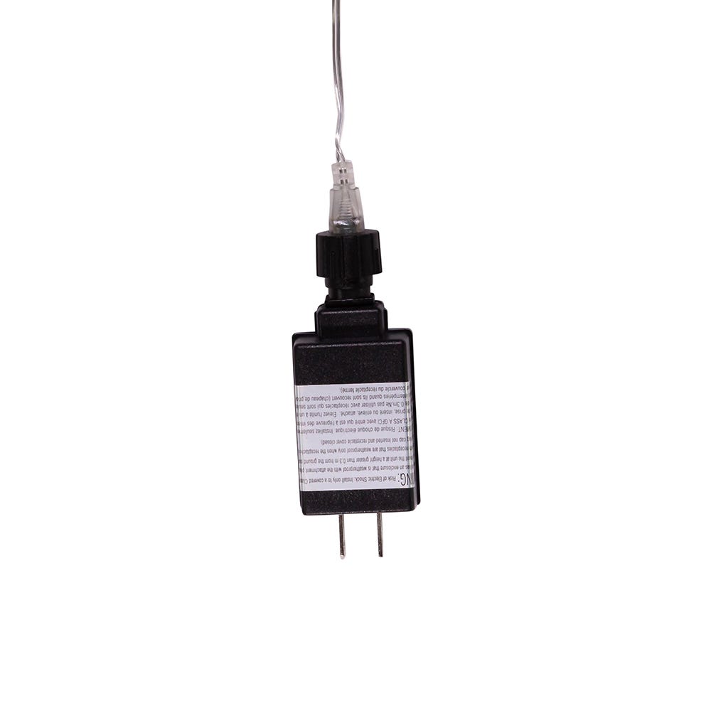 Warm White Superbright Twinkle LED Silver Wire Cluster Garland