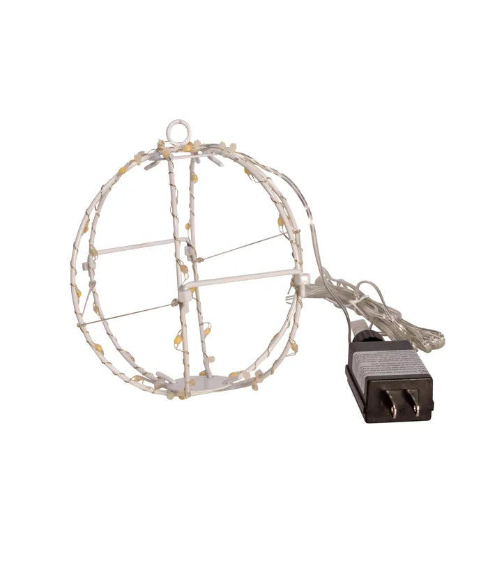 6" Warm White LED Foldable Metal Sphere