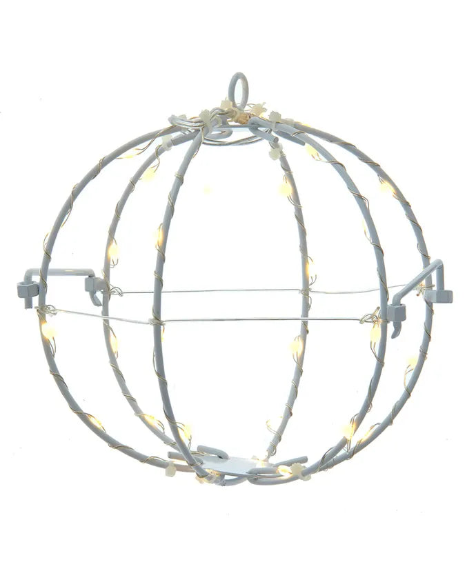 6" Warm White LED Foldable Metal Sphere