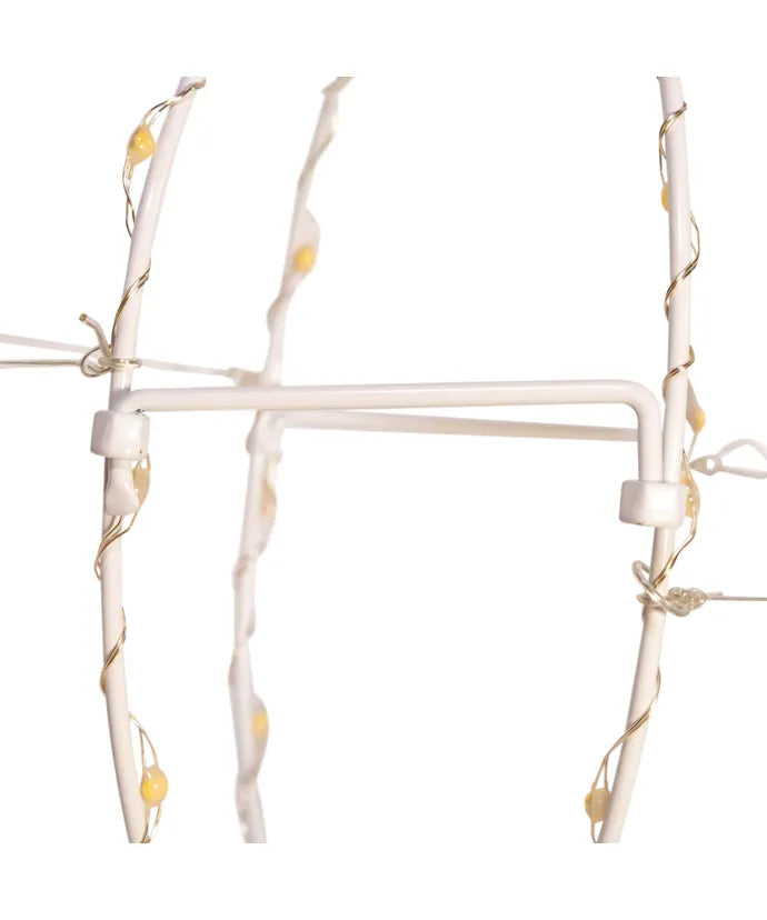 8" Warm White LED Foldable Metal Sphere