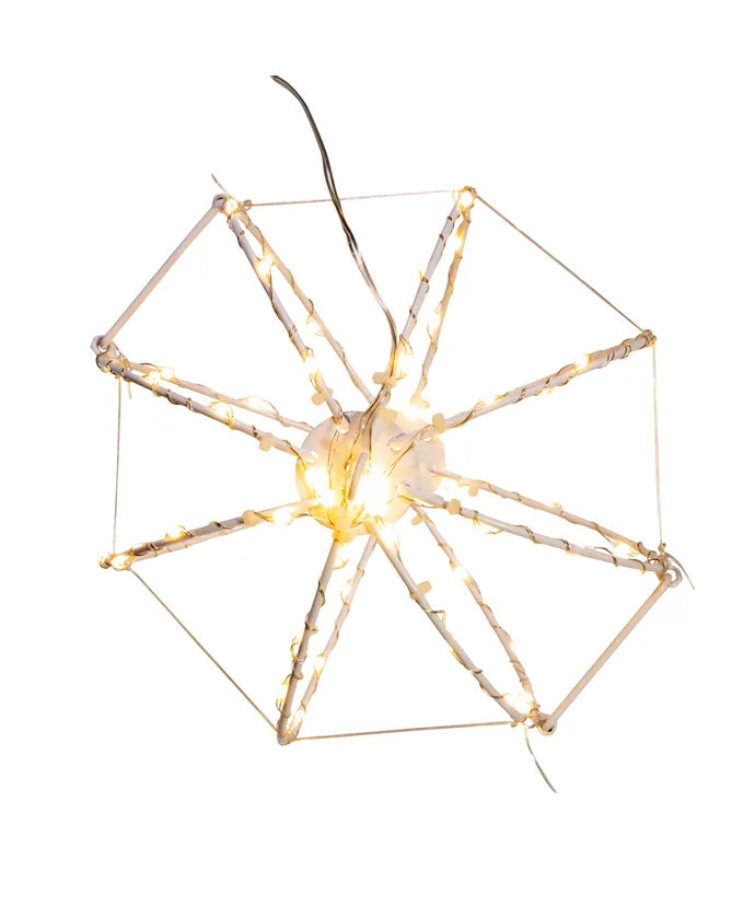 8" Warm White LED Foldable Metal Sphere