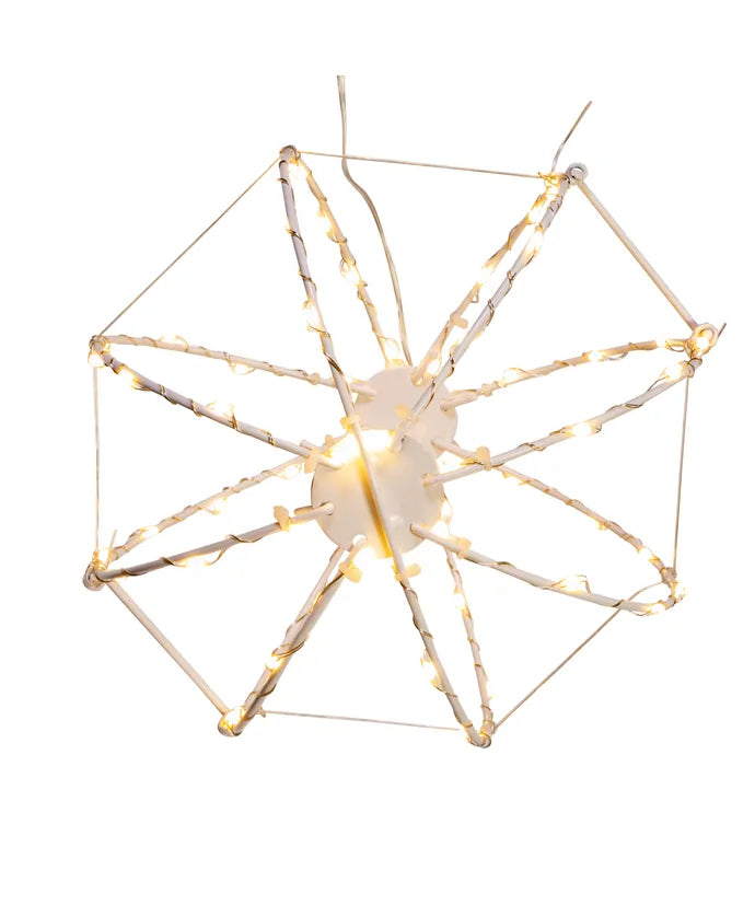 8" Warm White LED Foldable Metal Sphere