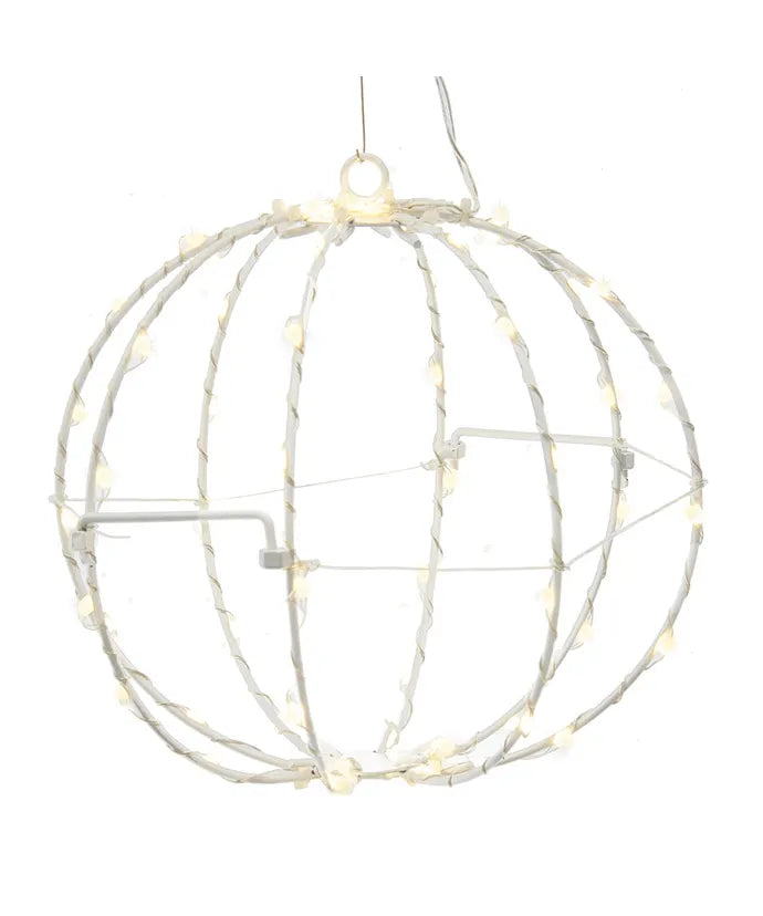 8" Warm White LED Foldable Metal Sphere