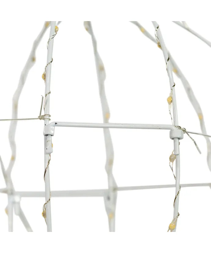 12" Warm White LED Foldable Metal Sphere