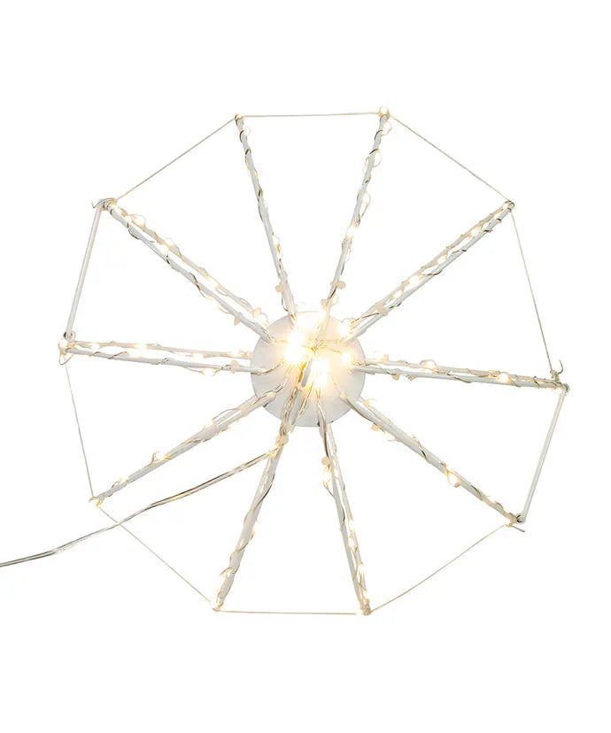 12" Warm White LED Foldable Metal Sphere