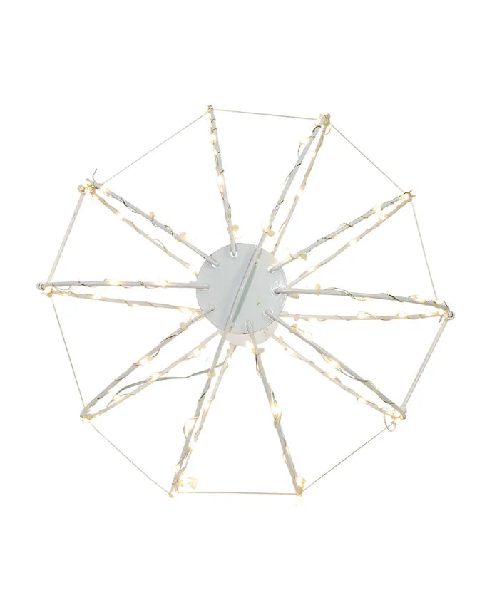 12" Warm White LED Foldable Metal Sphere