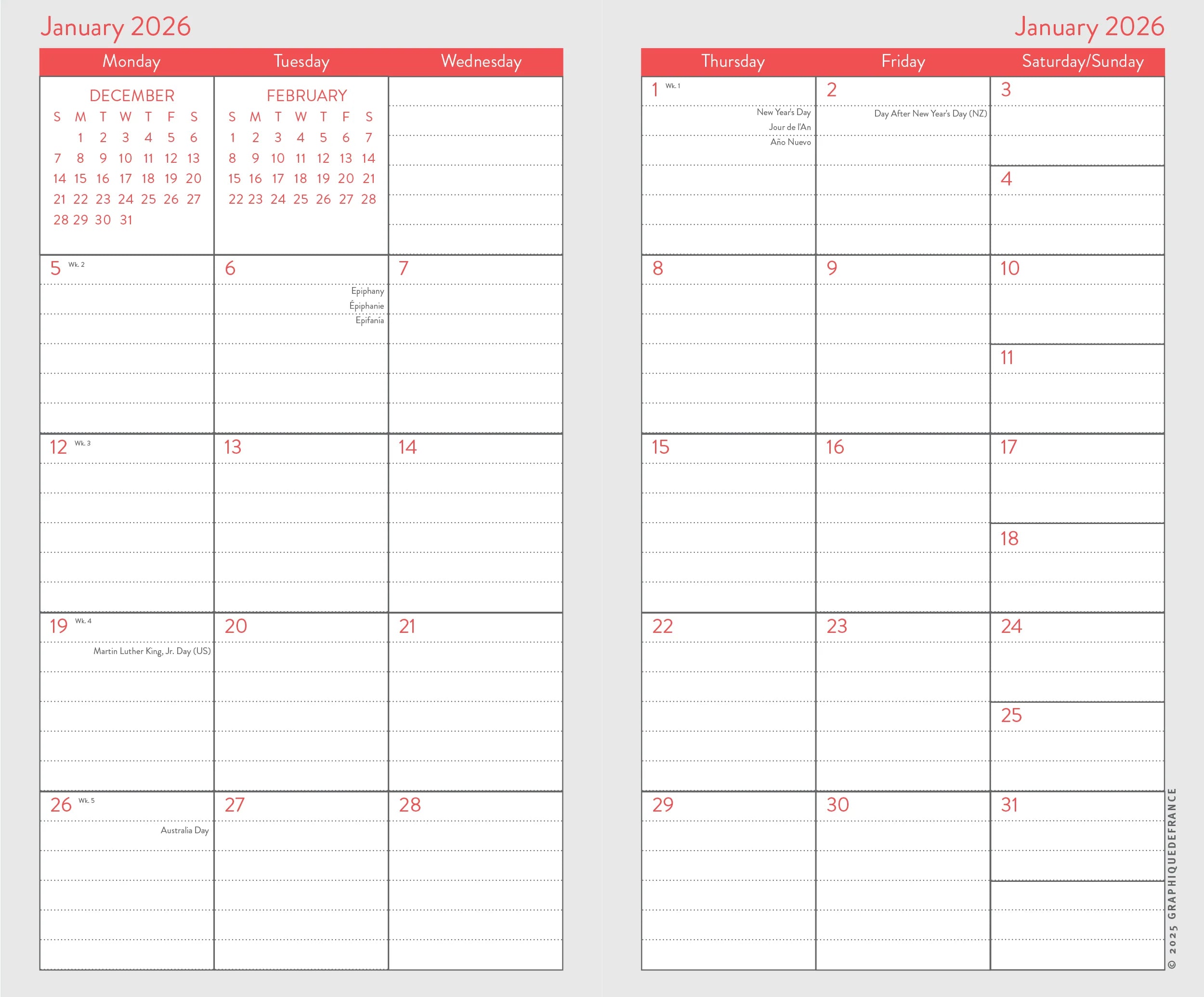 Van Gogh 2026-2027 2 Year Pocket Planner