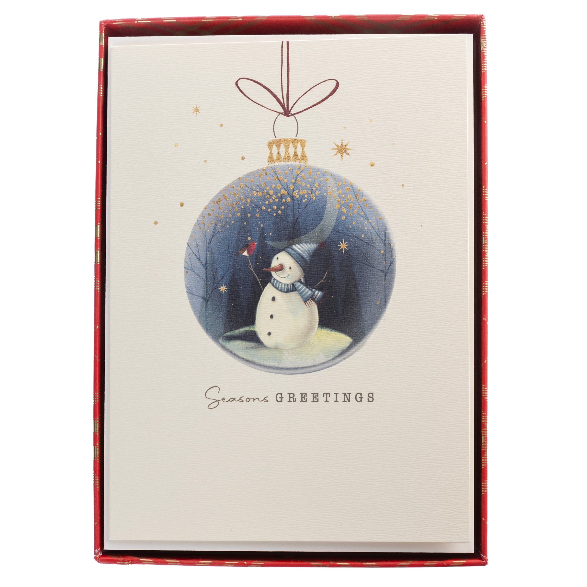 Snowman Ornament Classic Boxed Holiday Cards    