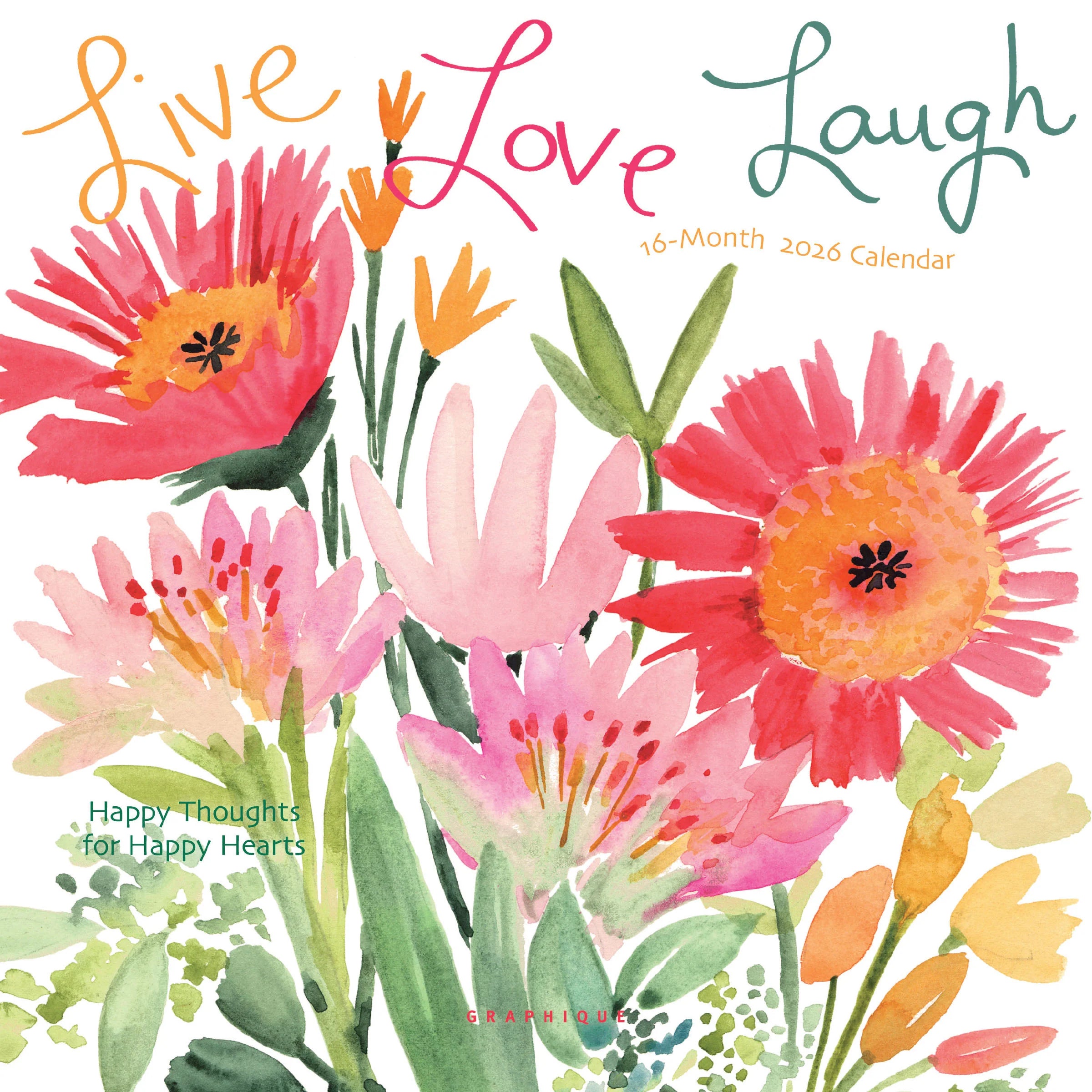 Live, Love, Laugh 2026 Mini Wall Calendar