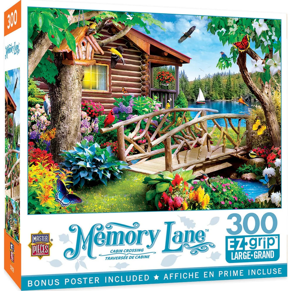 Cabin Crossing Memory Lane 300 Piece Large Format Puzzle