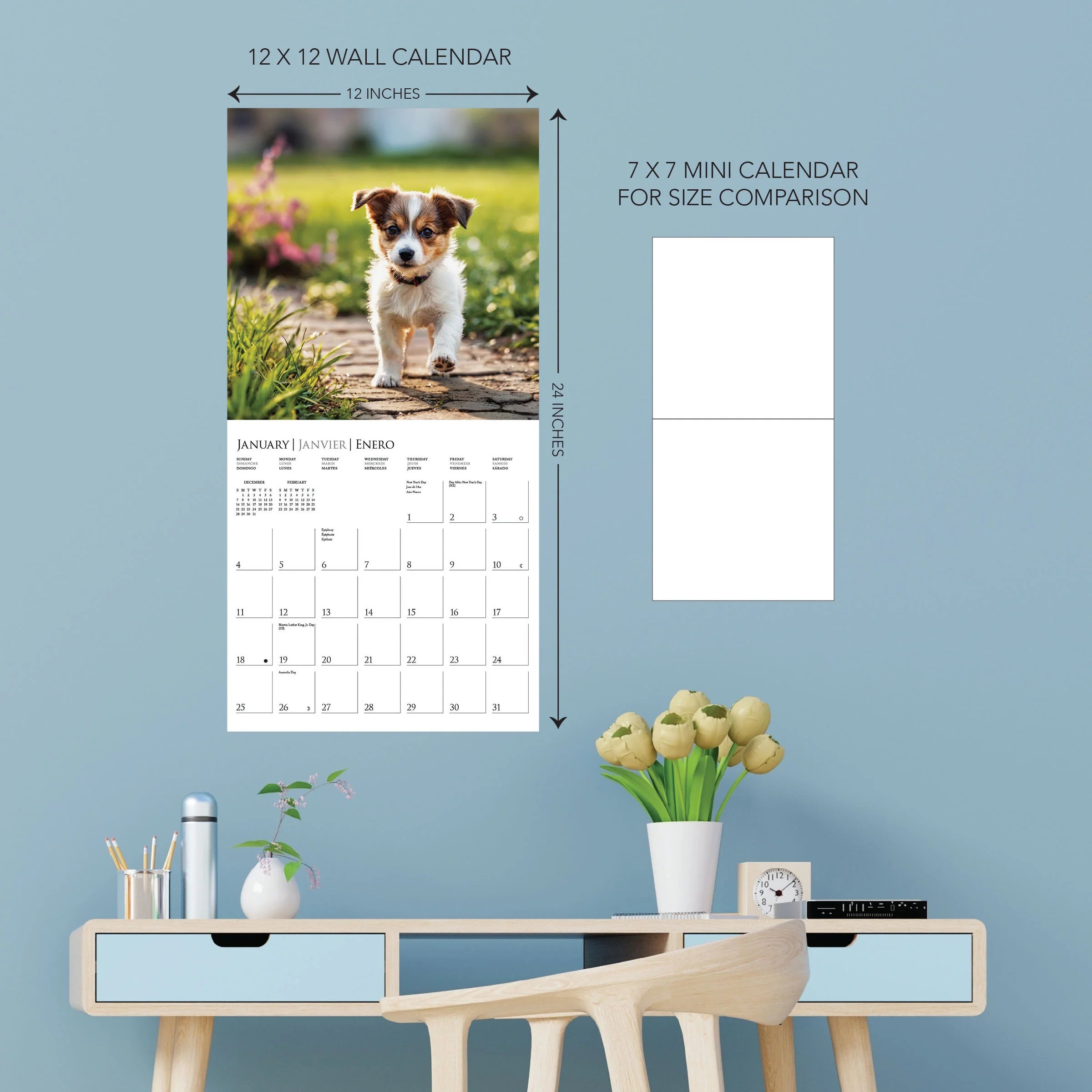 Puppy Love 2026 Wall Calendar