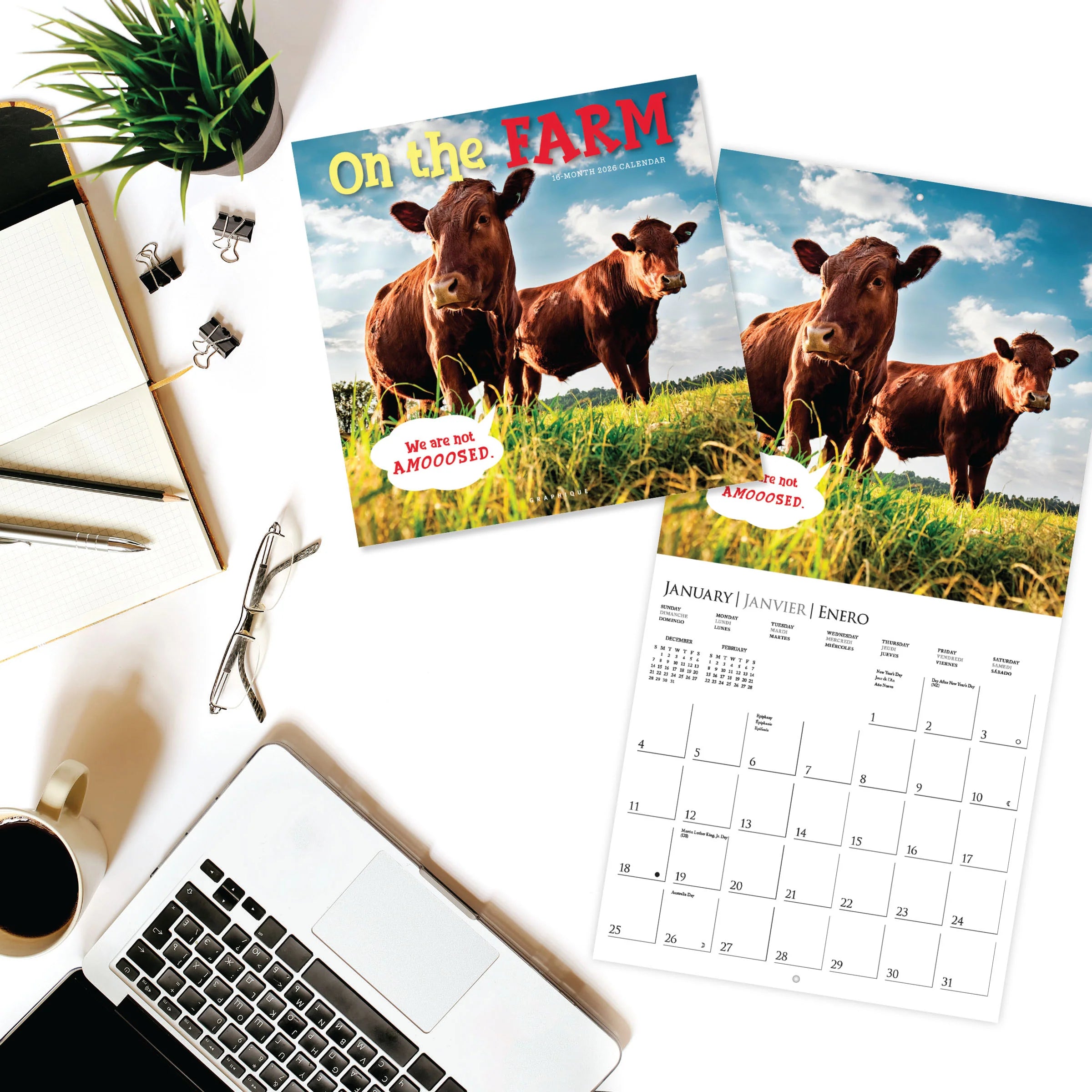 On The Farm 2026 Wall Calendar