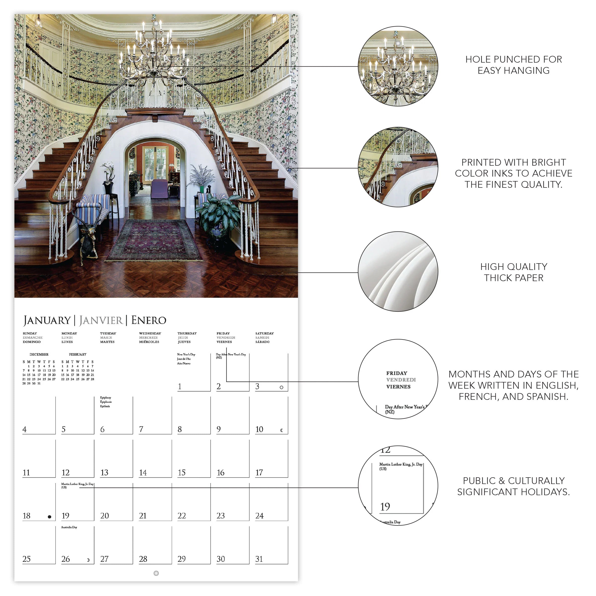 Stairways 2026 Wall Calendar