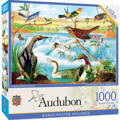 Harmony of Birds and Stream 1000 Piece Audubon Puzzle