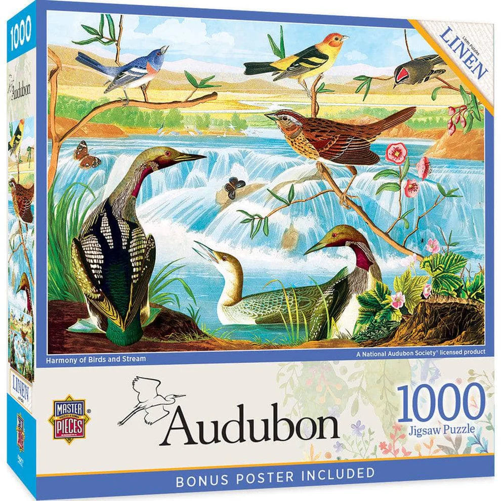 Harmony of Birds and Stream 1000 Piece Audubon Puzzle