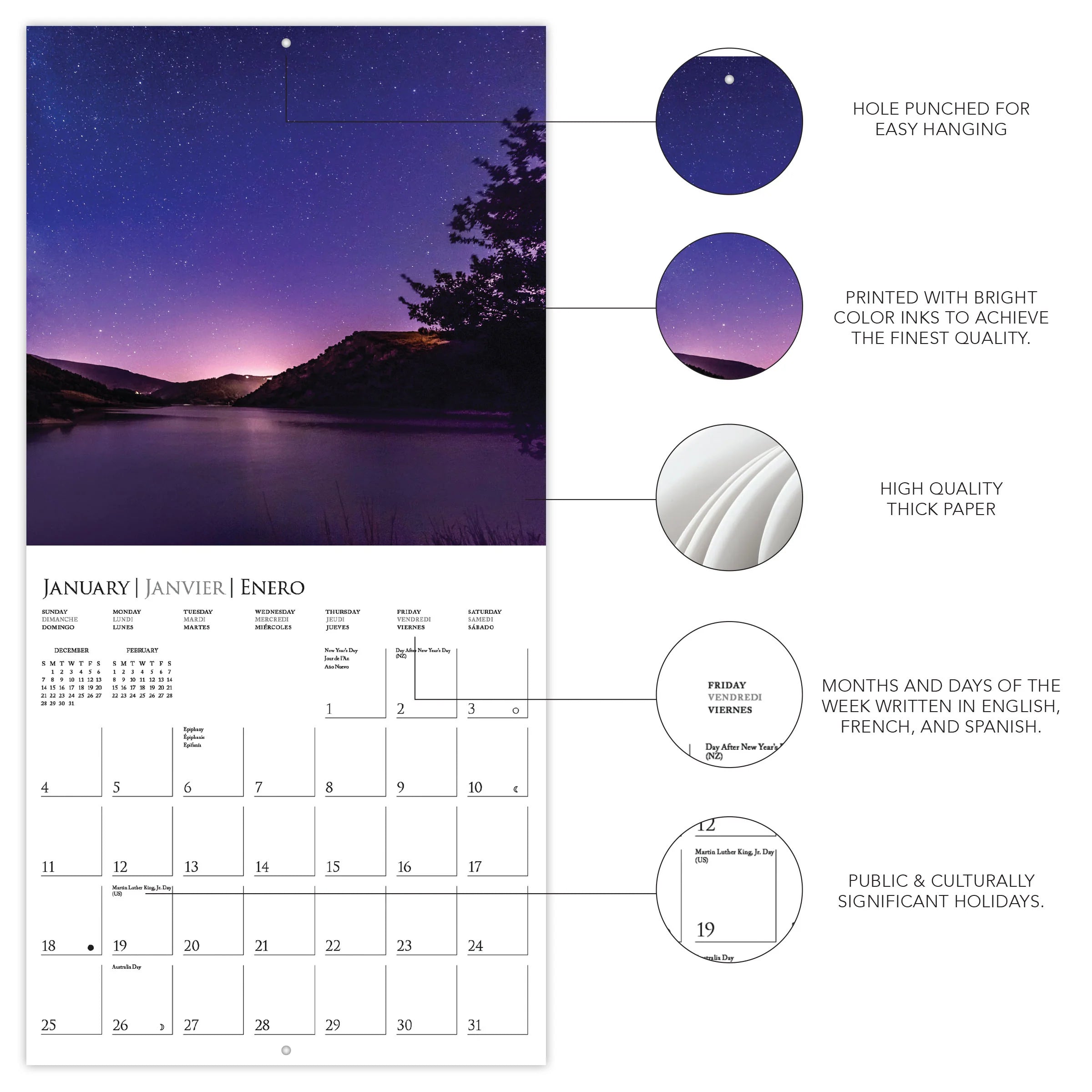 Stargazing 2026 Wall Calendar