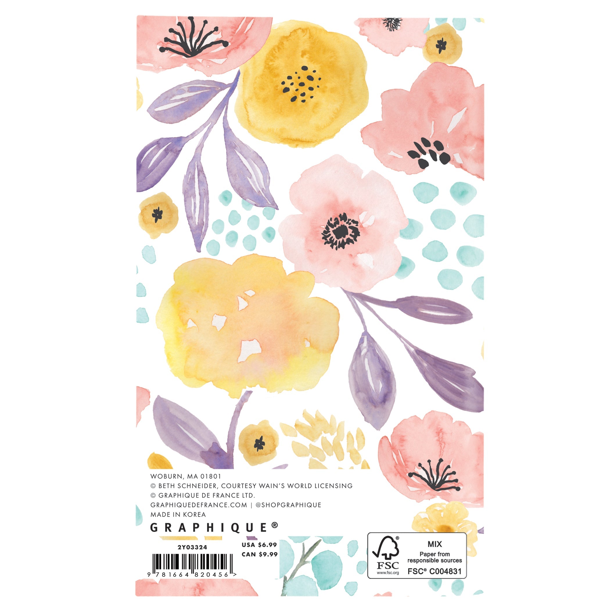 Happy Floral 2024-2035 Two-Year Planner    