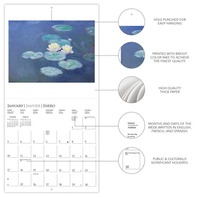 GRPH Monet 2027 Wall Calendar