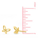 Boma Butterfly Outline Stud Earrings - Gold