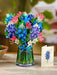 Blue Bonnets Pop Up Flower Bouquet Greeting Card    