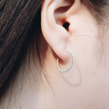 Boma Sterling Silver Dot Hoops    