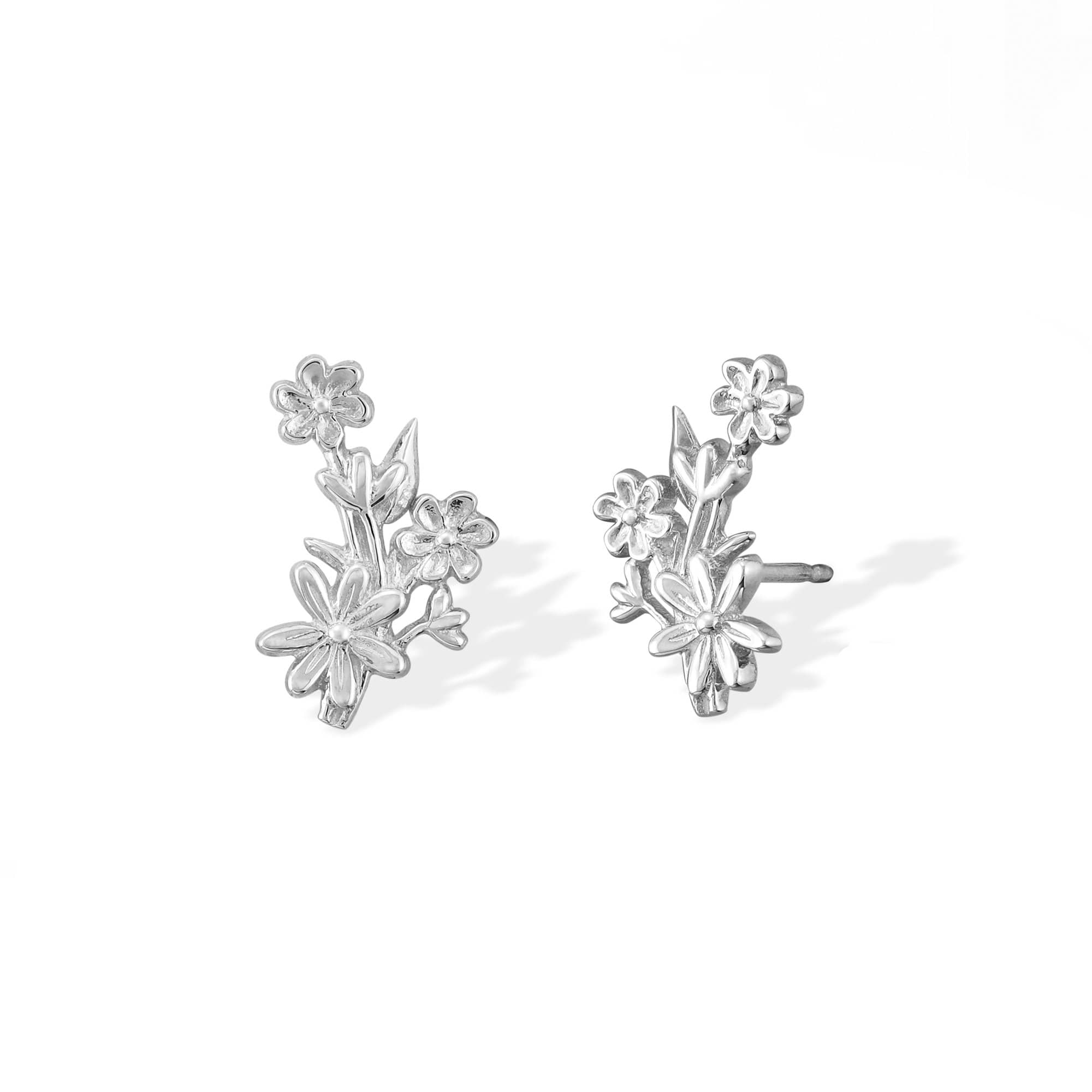 Boma Sterling Silver Flower Bouquet Posts    