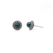 Boma Sterling Silver Post Earrings - Marcasite and Grey Pearl Circle    