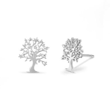 Boma Sterling Silver Post Earrings - Tree of Life    