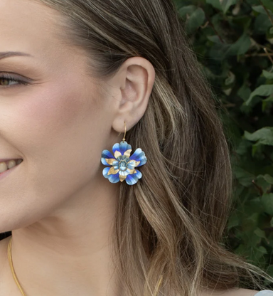 Holly Yashi Bountiful Bloom Earrings - Bonnie Blue
