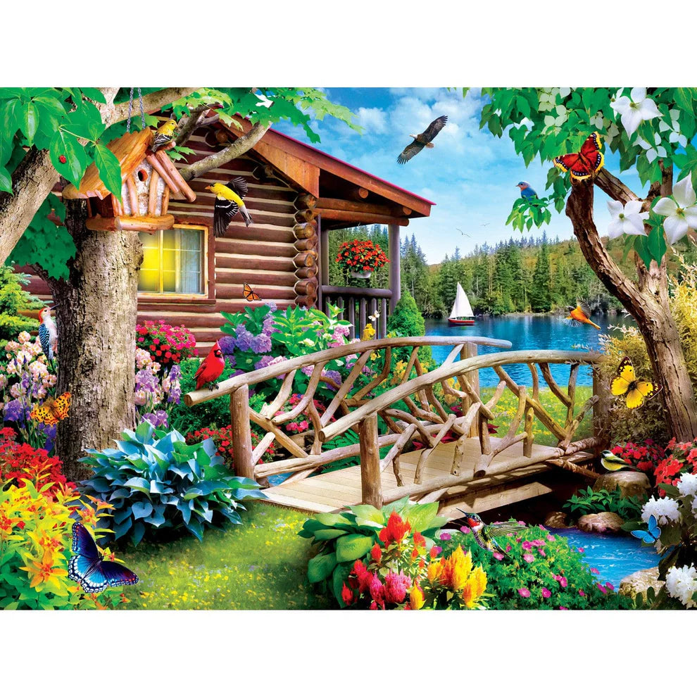 Cabin Crossing Memory Lane 300 Piece Large Format Puzzle
