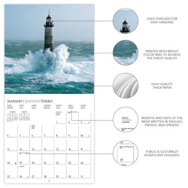 Lighthouses 2026 Wall Calendar