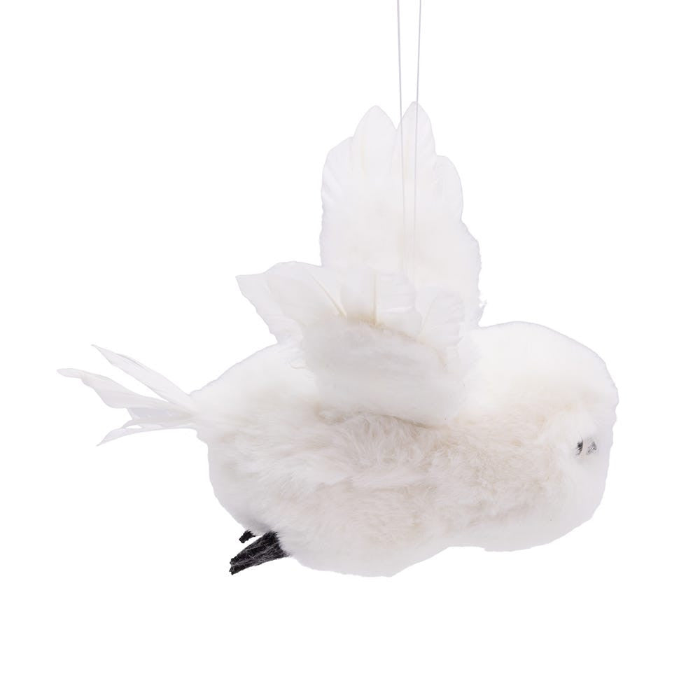 Flying White Owl Ornament