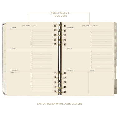 GRPH Blush 2027 Fabric-Bound Engagement Calendar
