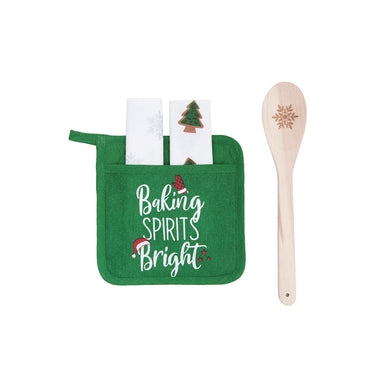 Baking Spirits Bright Potholder and Kitchen Towel Gift Set    