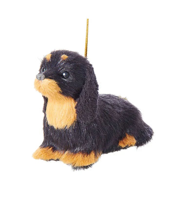 Plush Dachshund Ornament