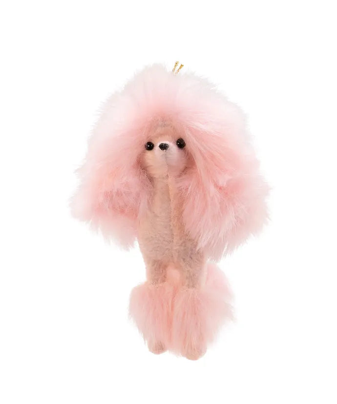 Furry Pink Poodle Ornament
