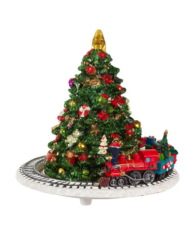 Musical Christmas Tree with Revolving Train
