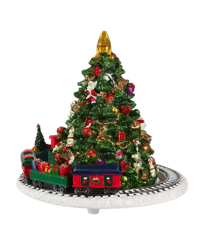 Musical Christmas Tree with Revolving Train
