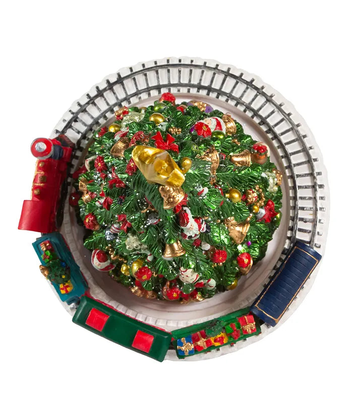 Musical Christmas Tree with Revolving Train