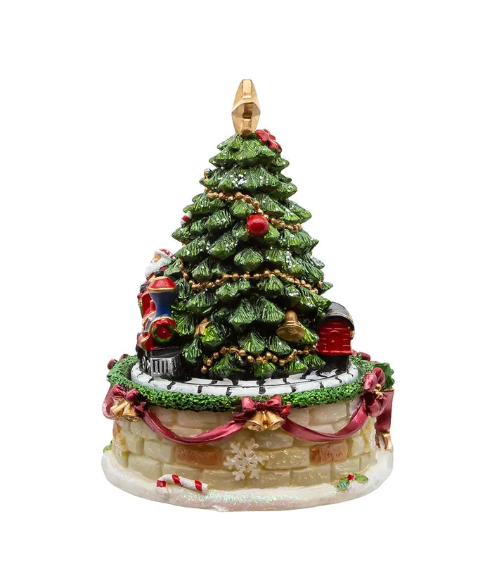Wind-Up Musical Christmas Tree With Revolving Train