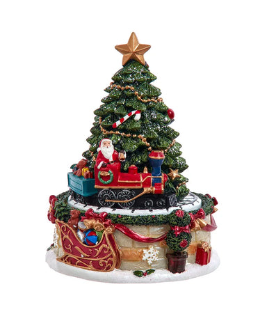 Wind-Up Musical Christmas Tree With Revolving Train