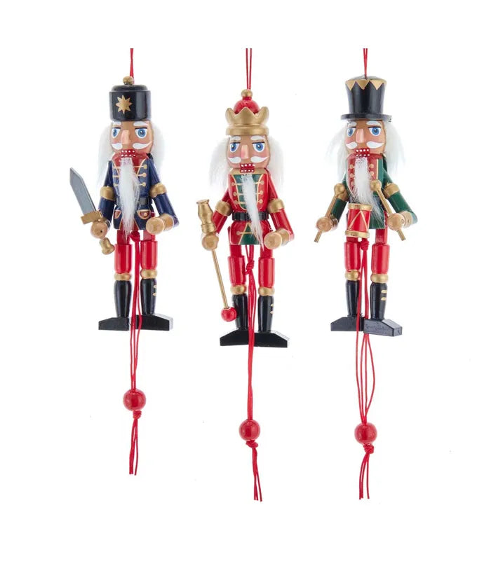 Pull Puppet Nutcracker Ornament - (Single) Various Styles