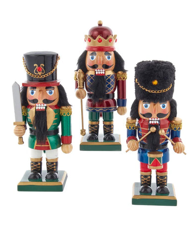 Nutcracker 9" Red, Blue, or Green - Single, Various Color Options