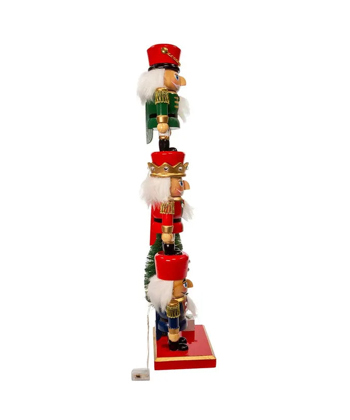 Kurt Adler 18" Triple Stack Nutcracker with LED Tree