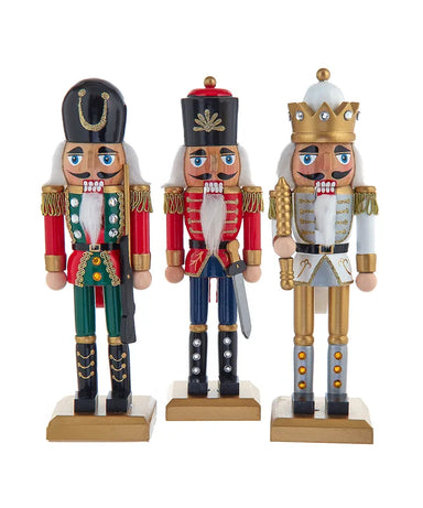 Kurt Adler Nutcracker 10" Red, Green, Gold - Single, Various Colors
